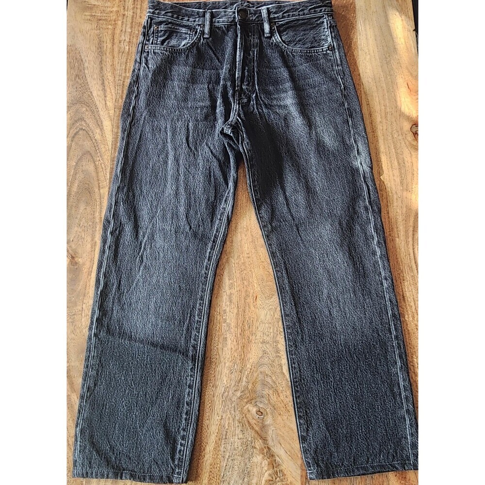 Acne Studios Jeans Womens 31 Faded Black Wash Straight Button Fly Denim